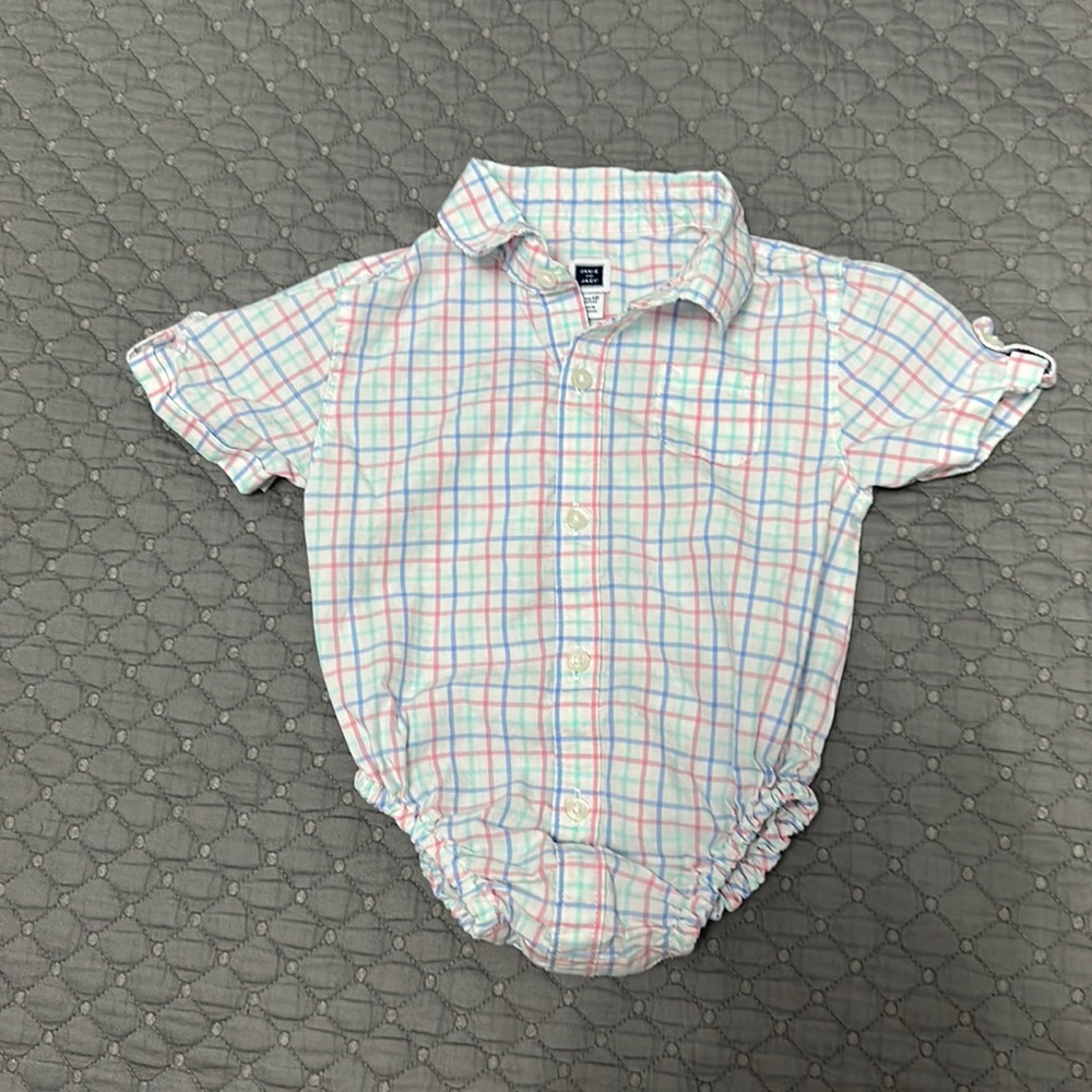 Janie and Jack Short sleeve shirt bodysuits 6 to 12 months